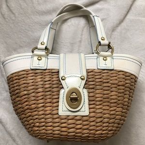 Coach Bucket Natural Straw Basket Handbag